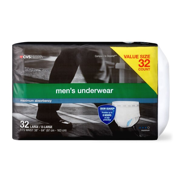 CVS Health - Ropa interior de hombre, Maximum Absorbency