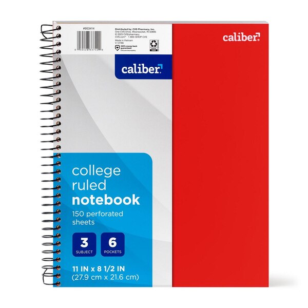 Caliber 3 Subject Notebook
