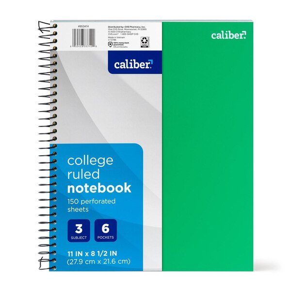 Caliber 3 Subject Notebook