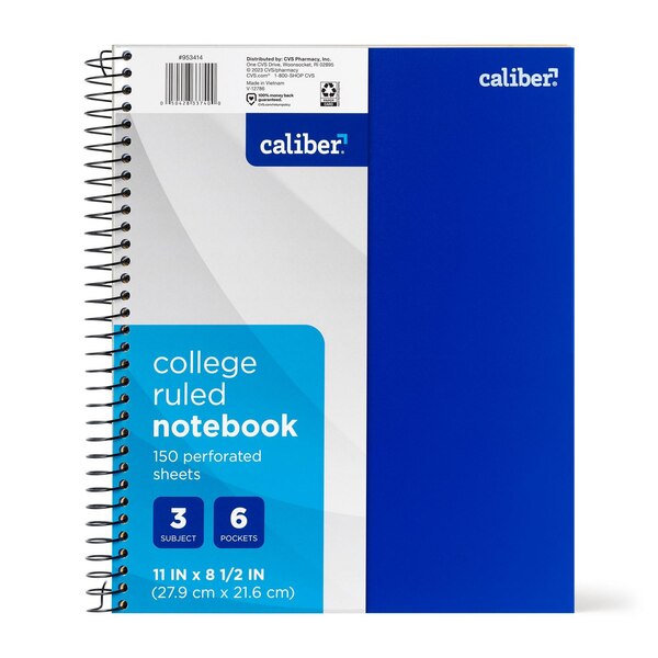 Caliber 3 Subject Notebook