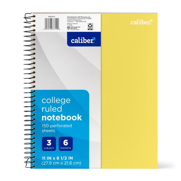 Caliber 3 Subject Notebook