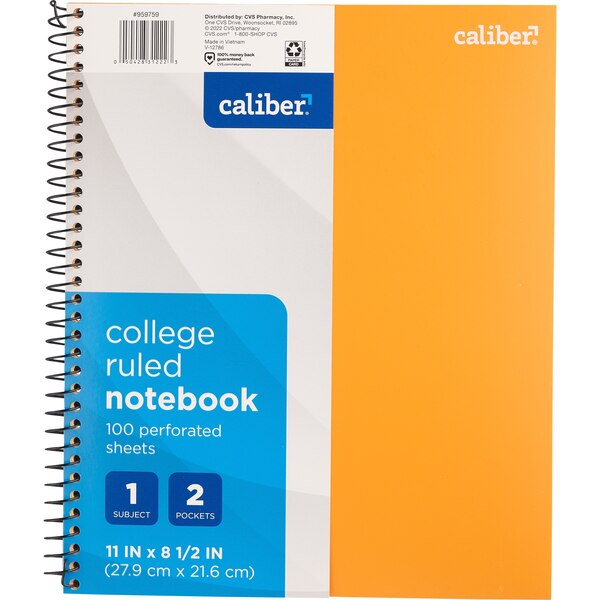 Caliber 1 Subject Notebook