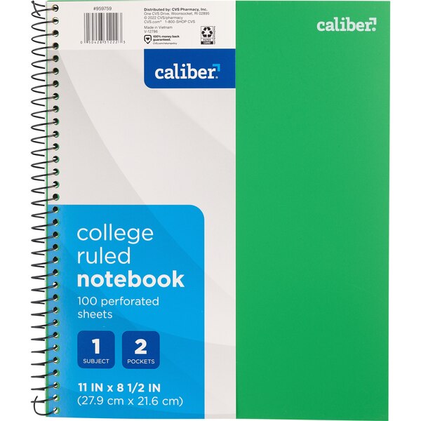 Caliber 1 Subject Notebook