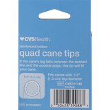 CVS Health Small Base Quad Cane Tips, 1/2", thumbnail image