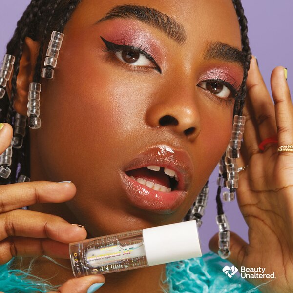 Lottie London Plumped AF Sheer Plumping Lip Gloss, Crystal Clear