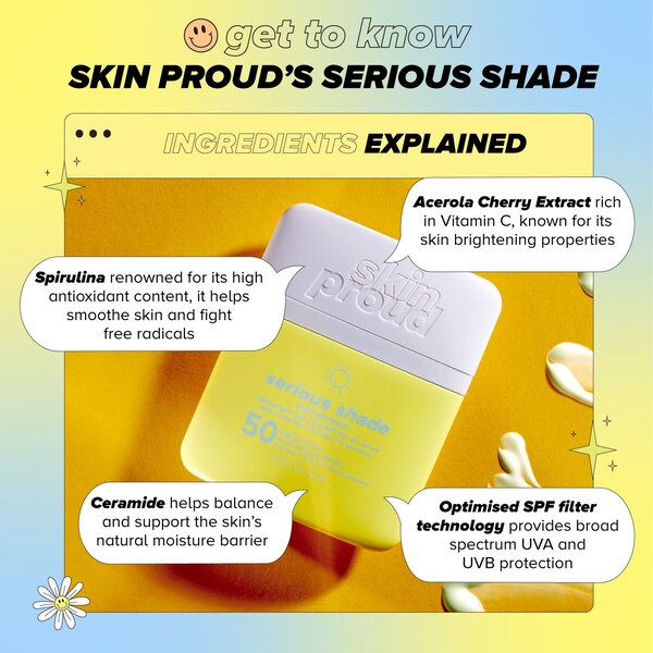Skin Proud Serious Shade Sunscreen, SPF 50, 1.35 OZ