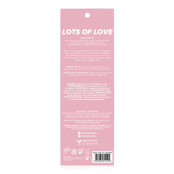 Lottie London Stick To It Nail Stickers, Hearts