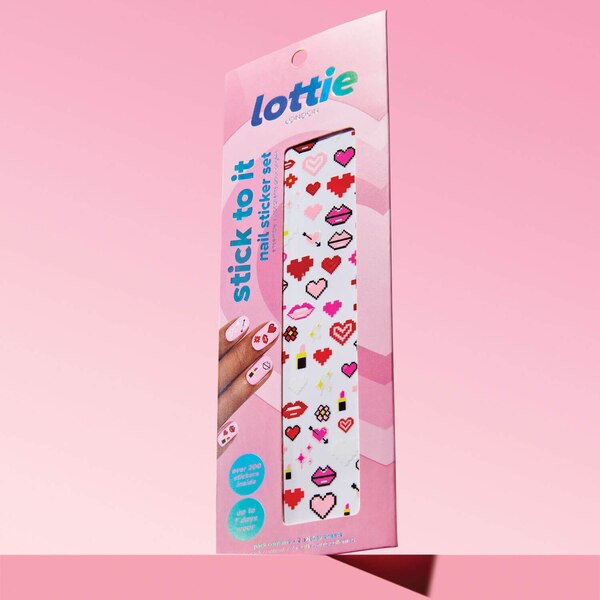 Lottie London Stick To It Nail Stickers, Hearts