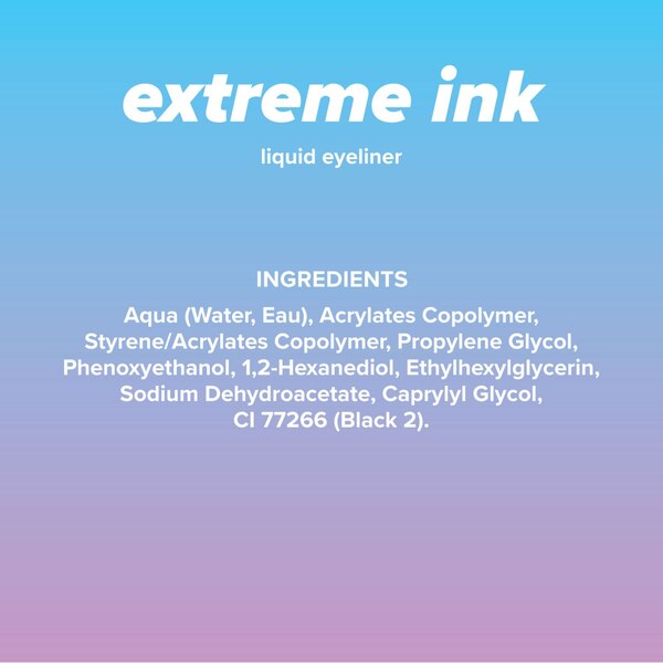 Lottie London Extreme Ink Waterproof Liquid Eyeliner, Black