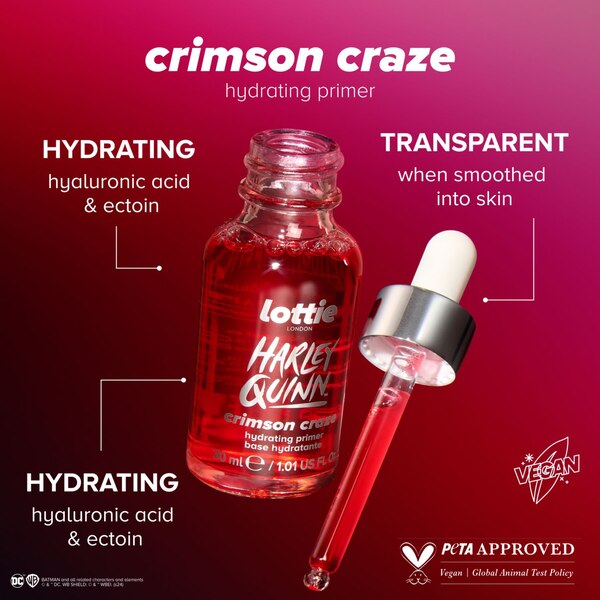 Lottie London x Harley Quinn Crimson Craze Color-Changing Primer