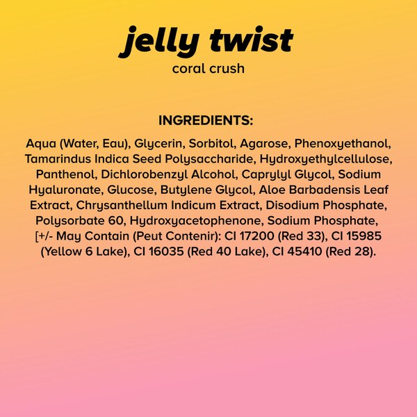 Lottie London Jelly Twist Lip & Cheek Stain, Coral