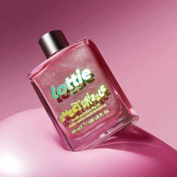 Lottie London Body Oil, Pink Shimmer