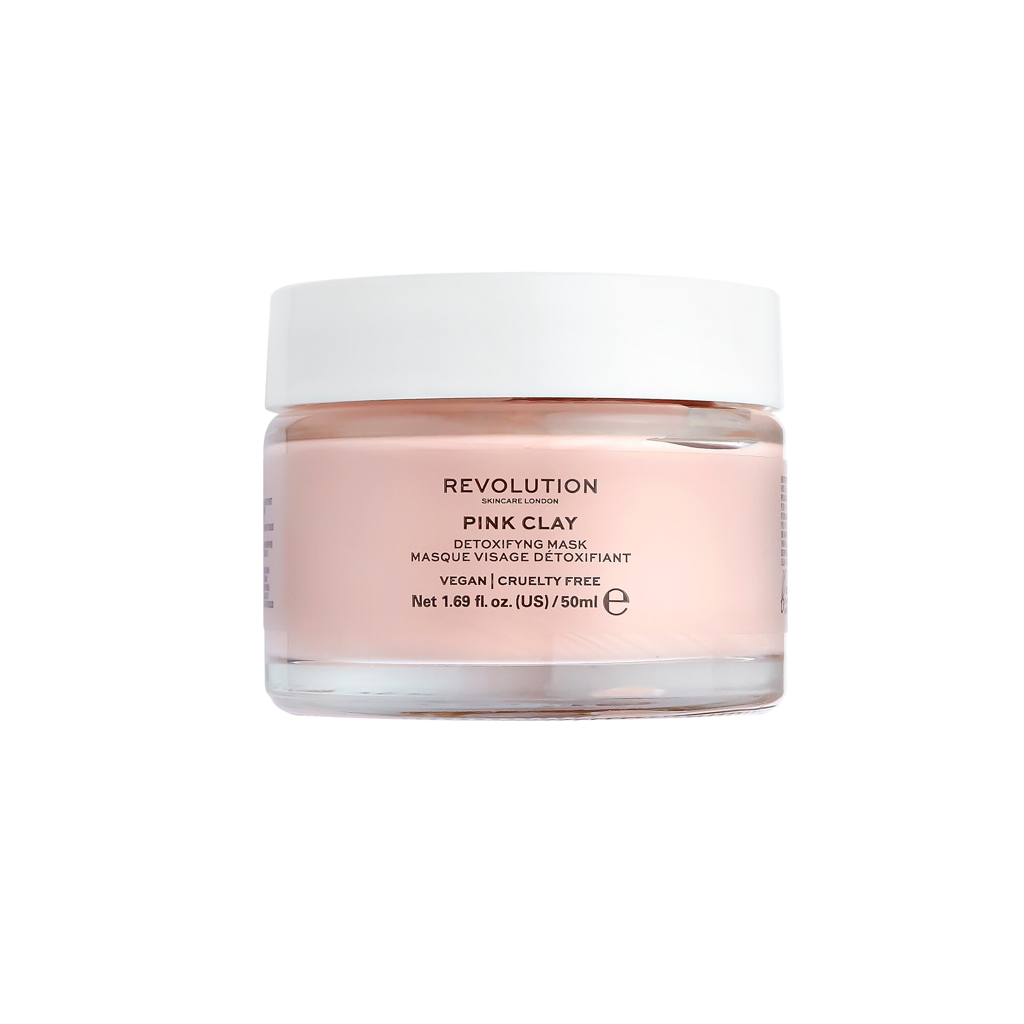 Revolution Skincare Pink Clay Detoxifying - Mascarilla facial, 1.75 oz
