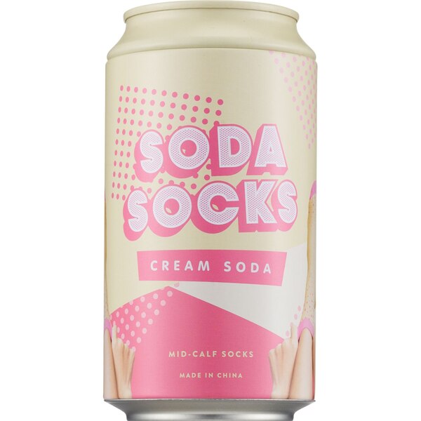 Luckies of London Soda Socks, Assorted Colors, 1 ct