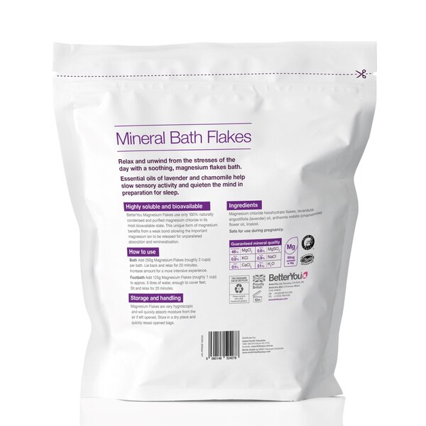 BetterYou Magnesium Sleep Bath Flakes, 26.4 OZ