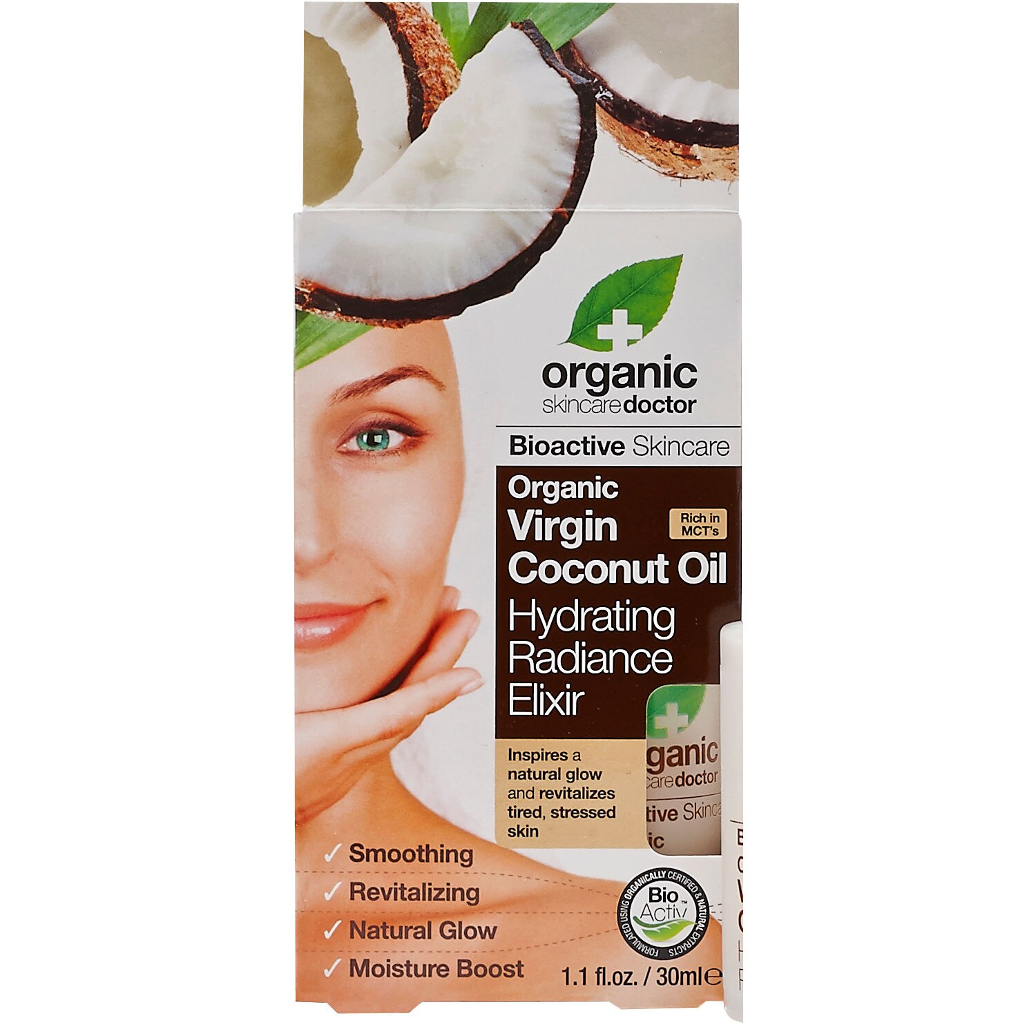 Organic Doctor Virgin Coconut Oil Hydrating Radiance Elixir, 1.1 OZ