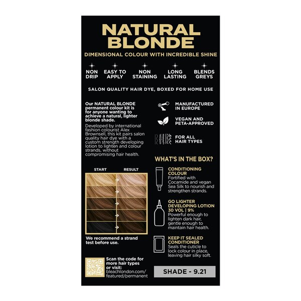 Bleach London Permanent Hair Color, Natural Blonde