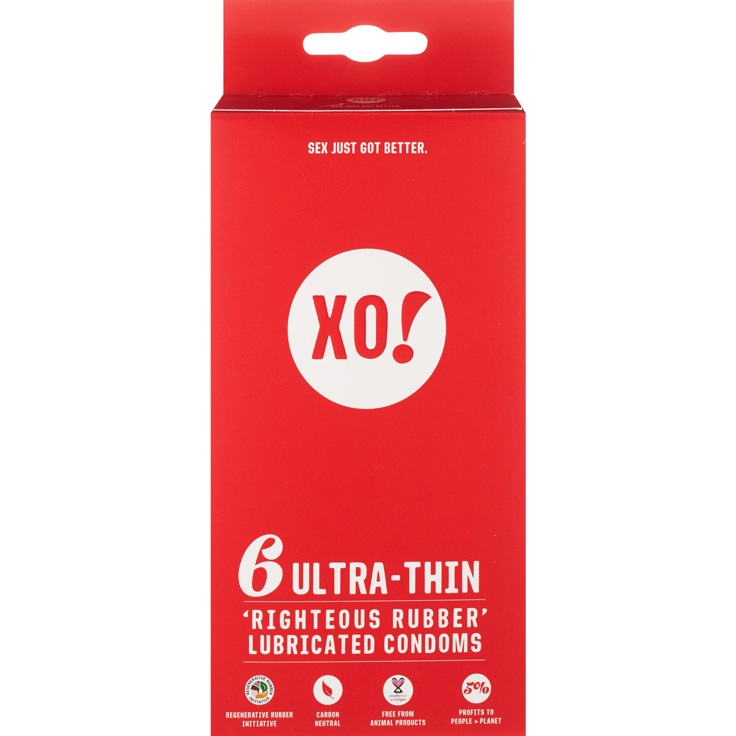 XO! Ultra-Thin Fairly Traded Rubber Condoms, 6 CT