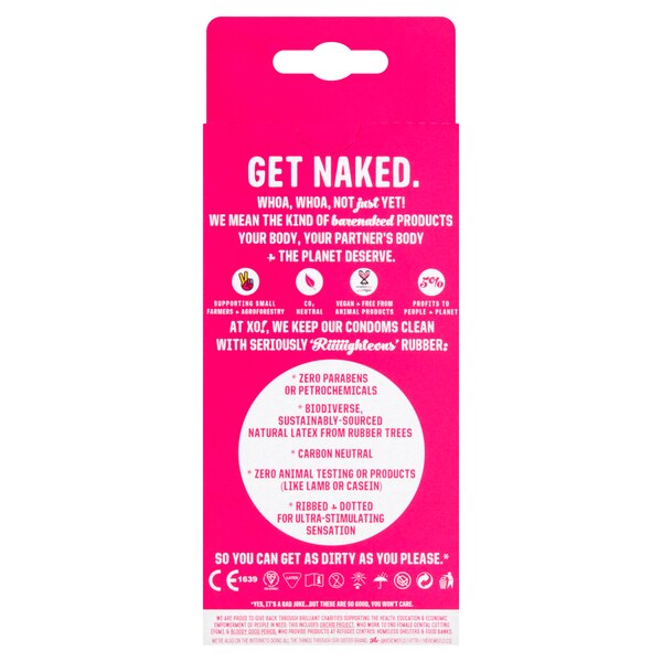 XO! Hi-Sensation Fairly Traded Rubber Condoms, 6 CT