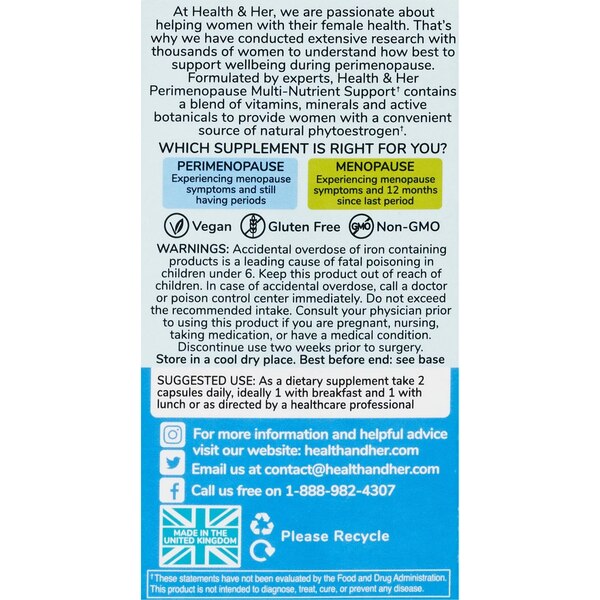 Health & Her Perimenopause Capsules, 60 CT