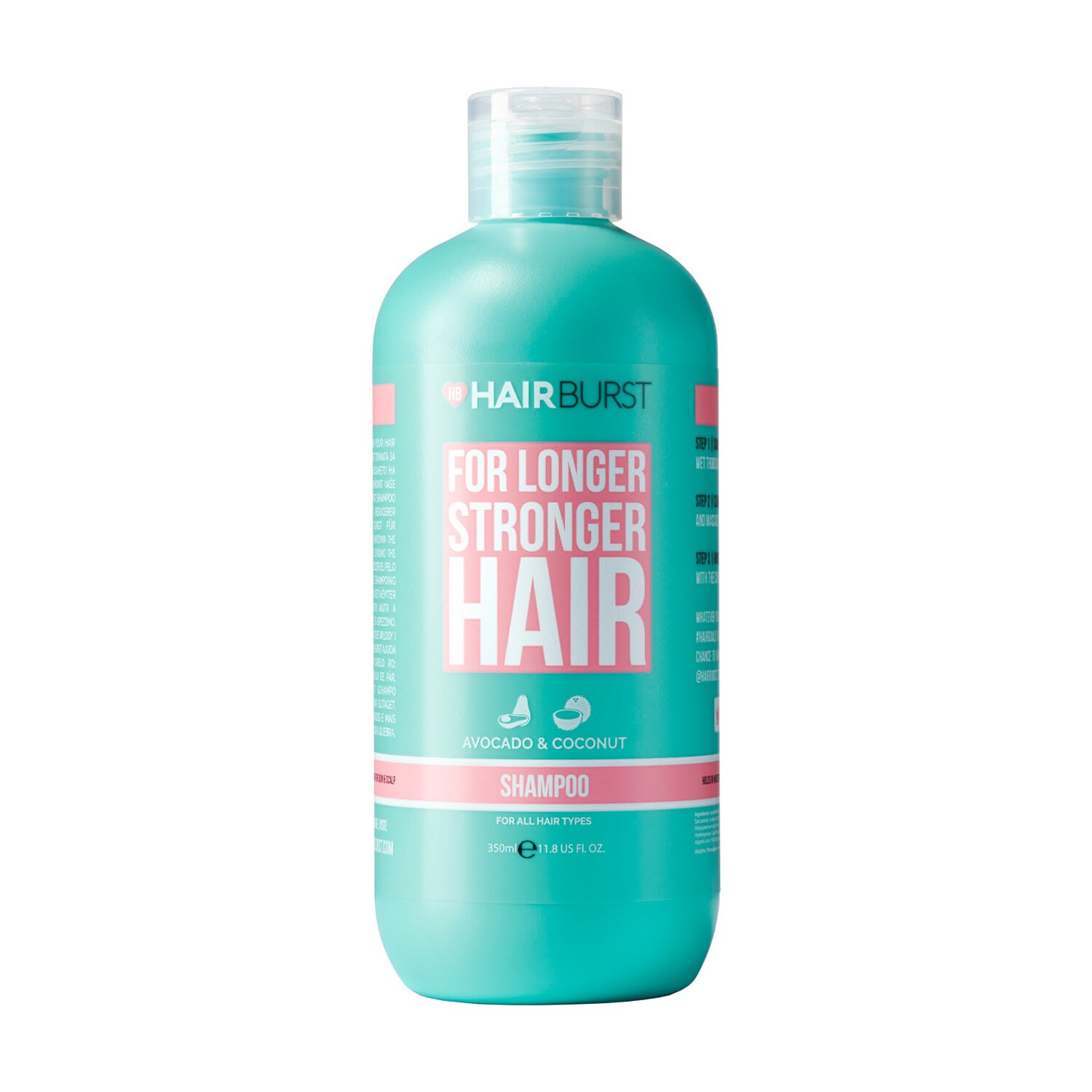 Hairburst Shampoo for Longer, Stronger Looking Hair, 11.8 OZ
