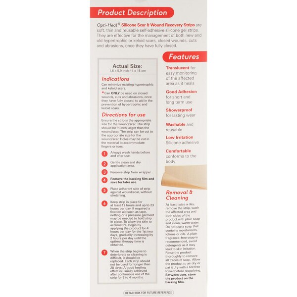Neo G Opti-Heal Silicone Wound Recovery Strips, 6 CT