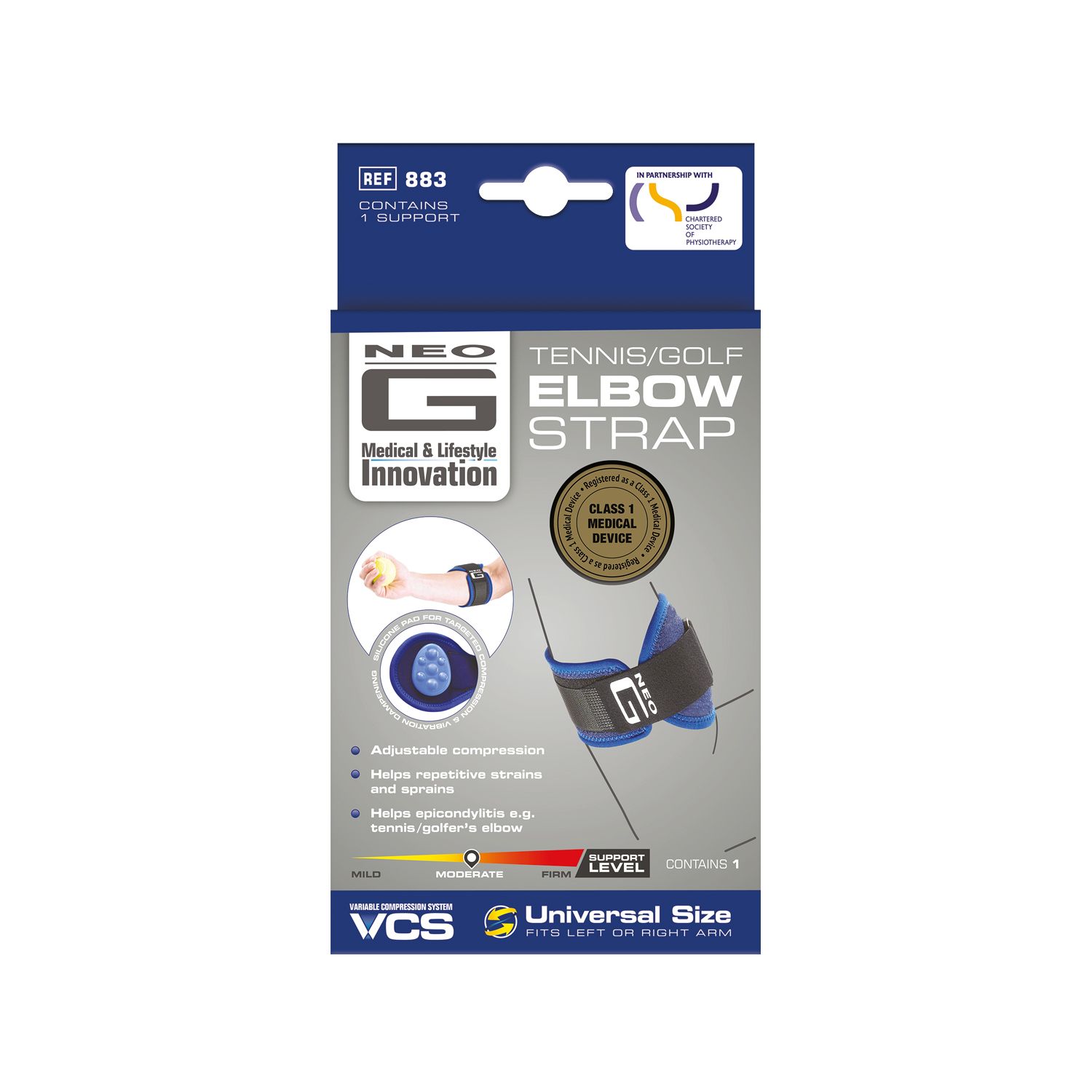 Neo G Tennis/Golf Elbow Strap, One Size
