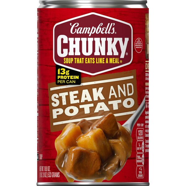 Campbell’s, Chunky Soup, Ready to Serve Steak and Potato Soup, 18.8 oz