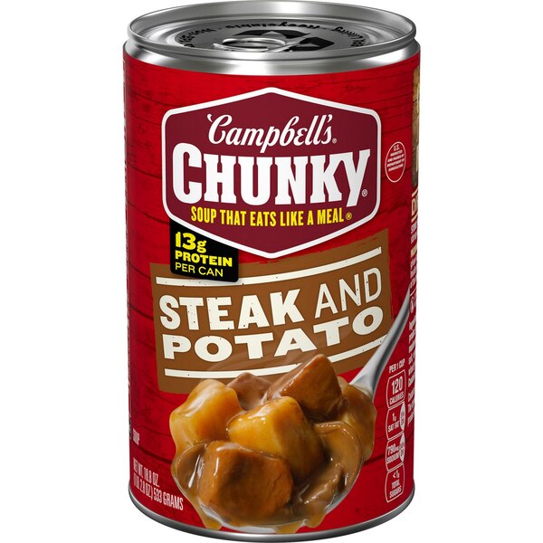Campbell’s, Chunky Soup, Ready to Serve Steak and Potato Soup, 18.8 oz