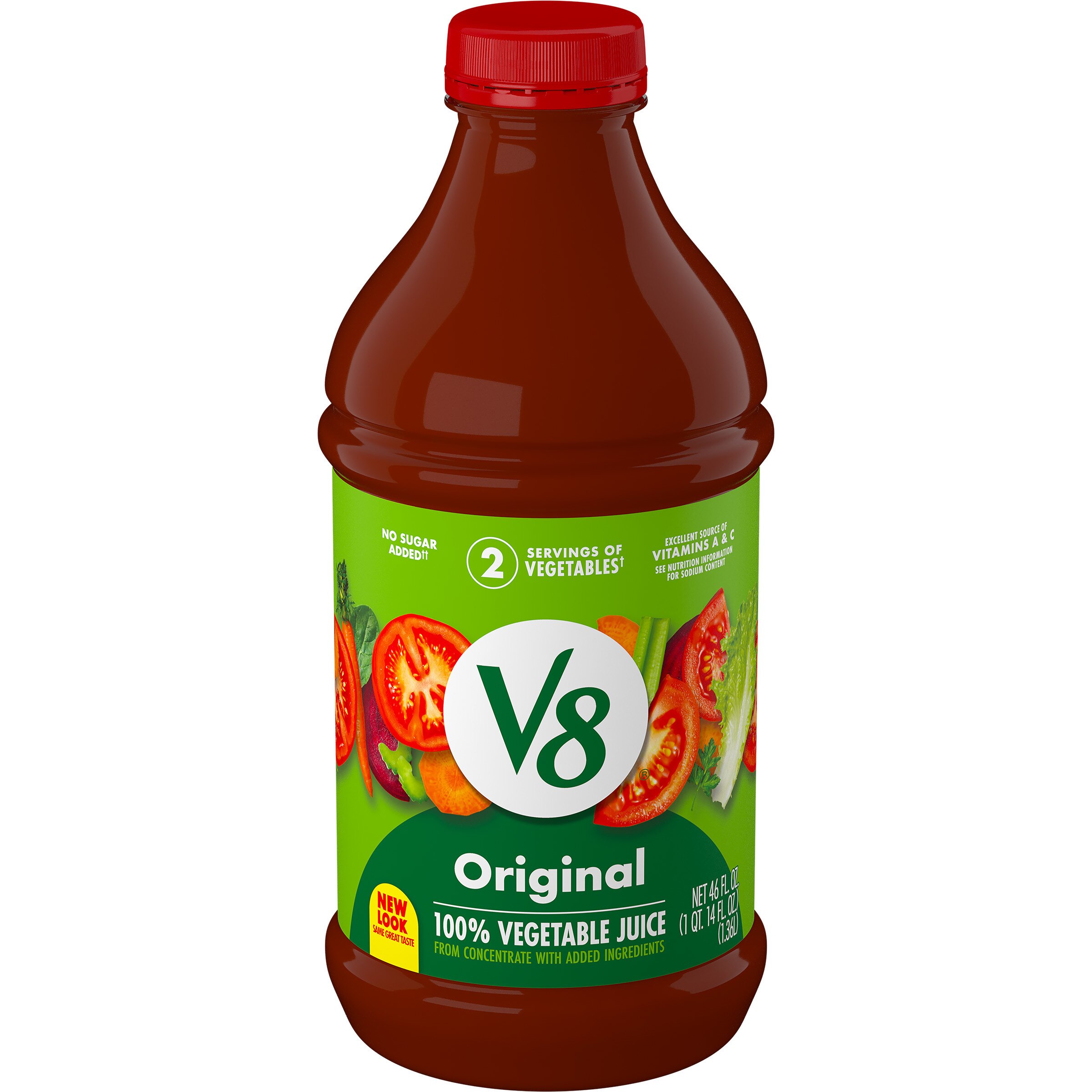 V8 Original 100% Vegetable Juice, 46 FL OZ Bottle
