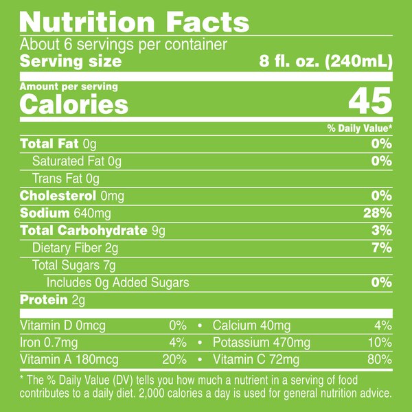 V8 Original 100% Vegetable Juice, 46 fl oz