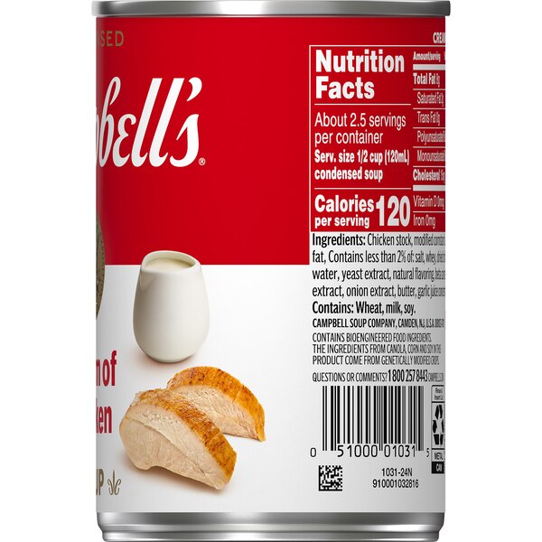 Campbell's Condensed Cream of Chicken Soup, 10.5 Ounce Can