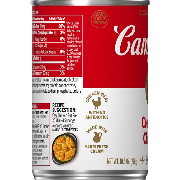 Campbell's Condensed Cream of Chicken Soup, 10.5 Ounce Can