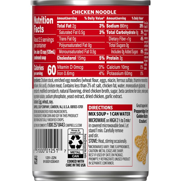 Campbell's Condensed Chicken Noodle Soup, Can, 10.75 oz