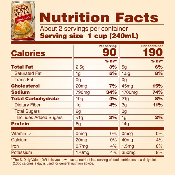 Campbell's Homestyle Soup, Chicken Noodle, Can, 18.6 oz