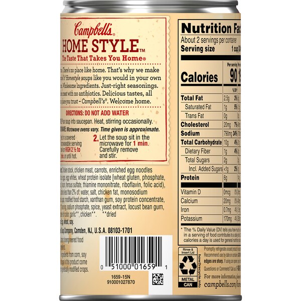 Campbell's Homestyle Soup, Chicken Noodle, Can, 18.6 oz