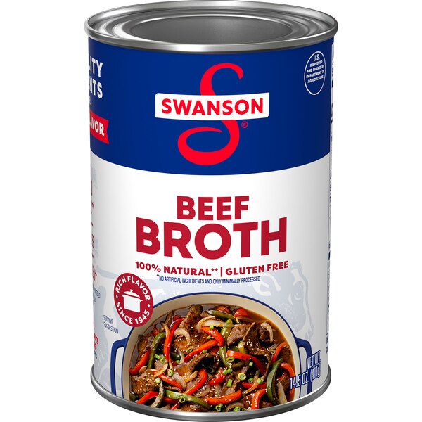 Swanson 100% Natural Beef Broth, Can, 14.5 oz