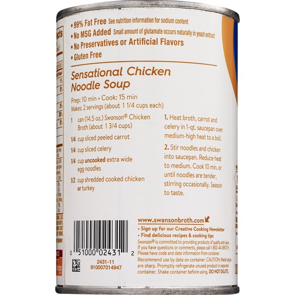 Swanson 100% Natural Chicken Broth
