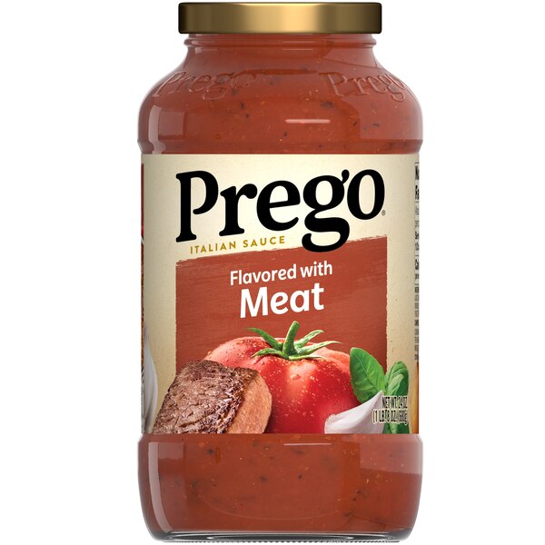 Prego Italian Tomato Pasta Sauce Flavored With Meat, Jar, 24 oz