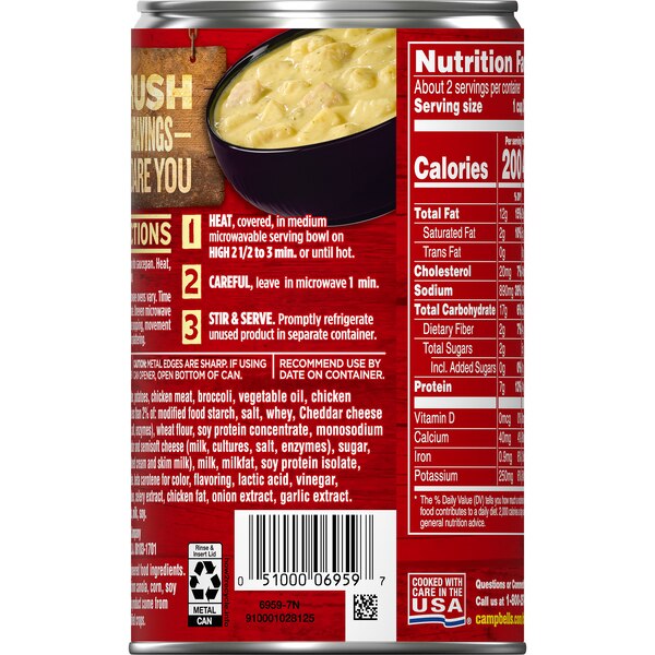 Campbell's Chunky Soup, Chicken Broccoli Cheese, Can, 18.8 oz