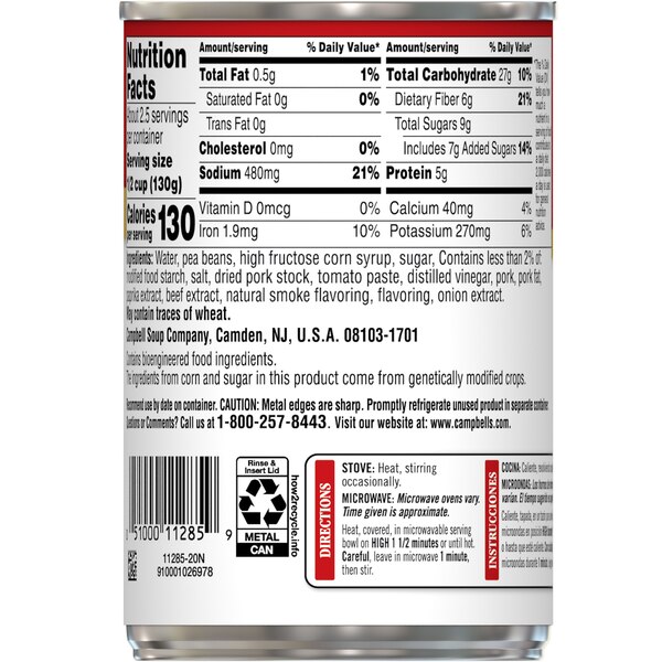 Campbell's Pork and Beans, Can, 11 oz