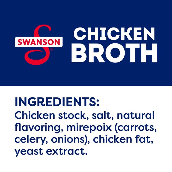 Swanson 100% Natural Chicken Broth, Carton, 32 oz