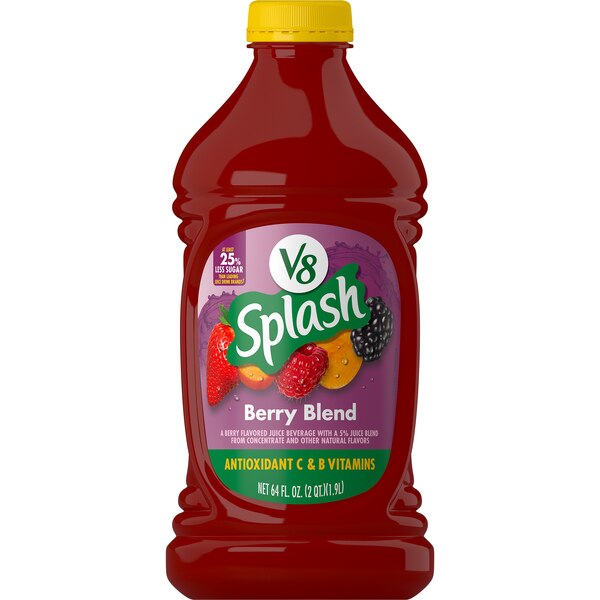 V8 Splash Juice Beverage, Berry Blend, 64 fl oz
