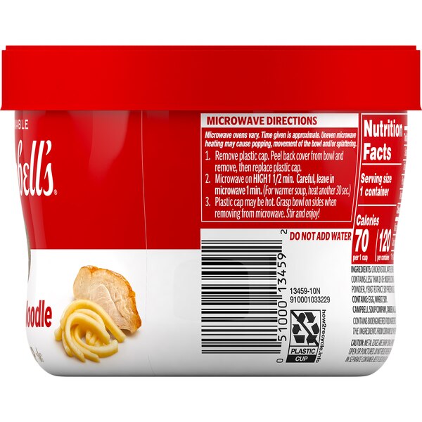 Campbell's Chicken Noodle Soup, Microwavable Bowl, 15.4 oz
