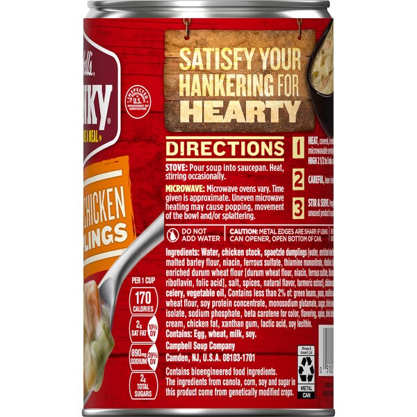 Campbell's Chunky Soup, Creamy Chicken and Dumplings Soup, Can, 18.8 oz