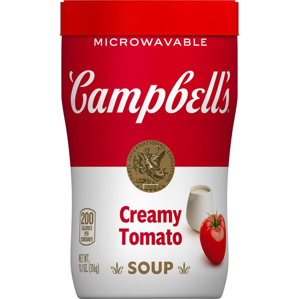 Campbell's Sipping Soup, Creamy Tomato, Microwavable Cup, 11.1 oz