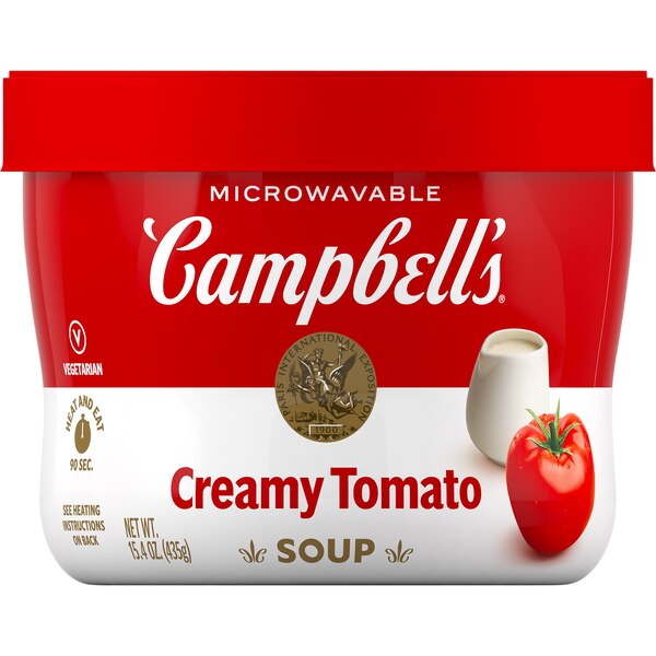 Campbell's Creamy Tomato Soup, Microwavable Bowl, 15.4 oz