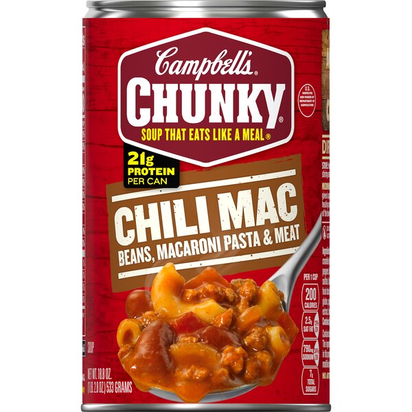 Campbell's Chunky Soup, Chili Mac, Can, 18.8 oz