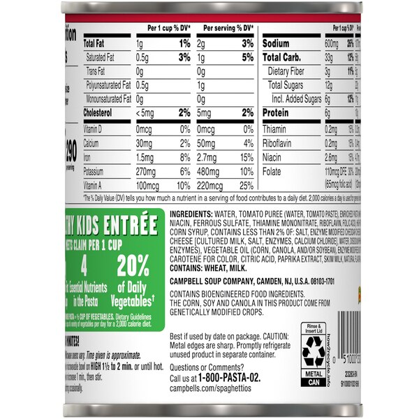SpaghettiOs Original Canned Pasta, 15.8 oz