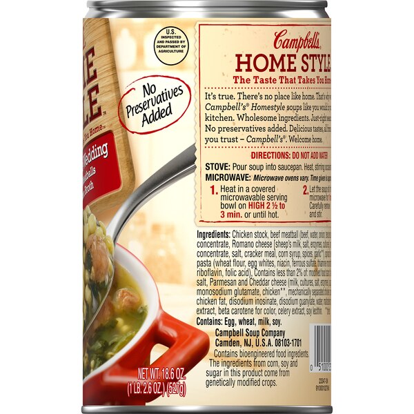 Campbell's Homestyle Soup, Italian Style Wedding, Can, 18.6 oz